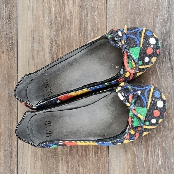 Stuart Weitzman women multi color ballet flat shoes sz 7M - Picture 11 of 12